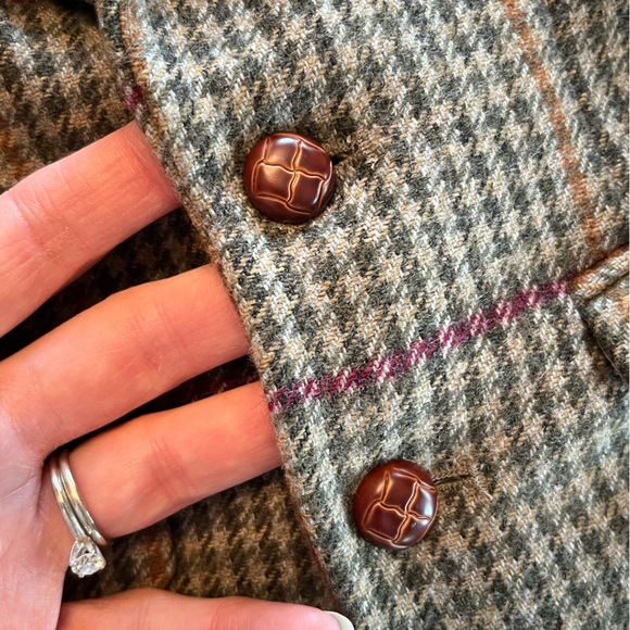 Janie and Jack Plaid Blazer - Green and Pink - Picture 6 of 12